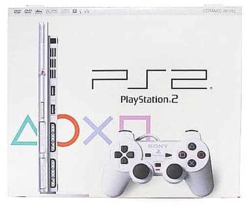 PlayStation 2 Main Unit Ceramic White (SCPH-77000CW) (Condition : Box  (Including Inner Box) / Main Unit Condition Problem)