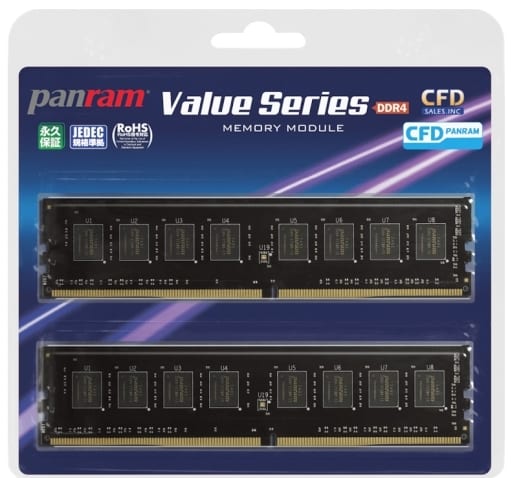 PC hardware CFD Panram Desktop Memory 2 x DDR4-3200 8 gb (16 gb