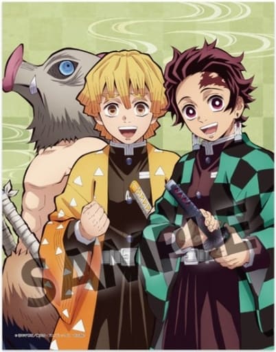 Kimetsu no Yaiba - Agatsuma Zenitsu - Hashibira Inosuke - Kamado Tanjirou -  Kyoudai no Kizuna/Natagumoyama-hen Teikyou Illustration Duplicated Mini  Shikishi Kuji - Mini Shikishi (Ufotable)