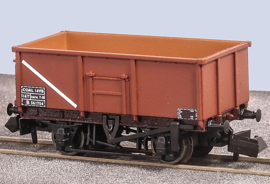 Boxite Colour N-Gauge British Rail 2-axle Open Freight Car 16t Mineral Wagon ...