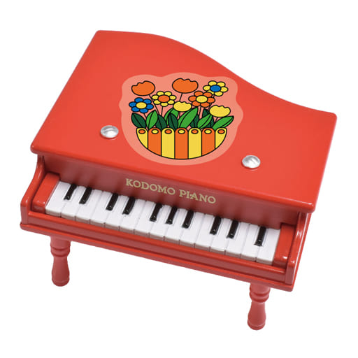 5. Toy Piano (Red) (w / Accessory Sticker) 「 Showa Nostalgic Miniature ...