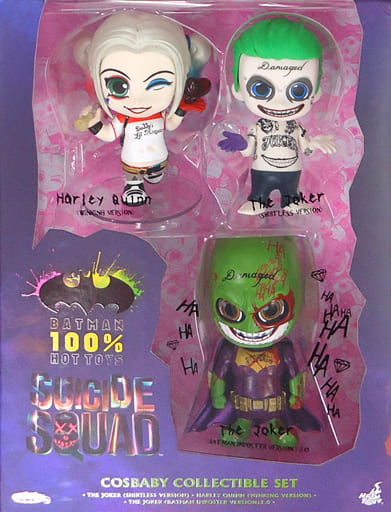 Joker & Joker (Bat Cosplay Version) & Harley Quinn 3-Body Box Set 「 SUICIDE  SQUAD 」 Cos Baby Size S Batman 100% Hot Toys Only