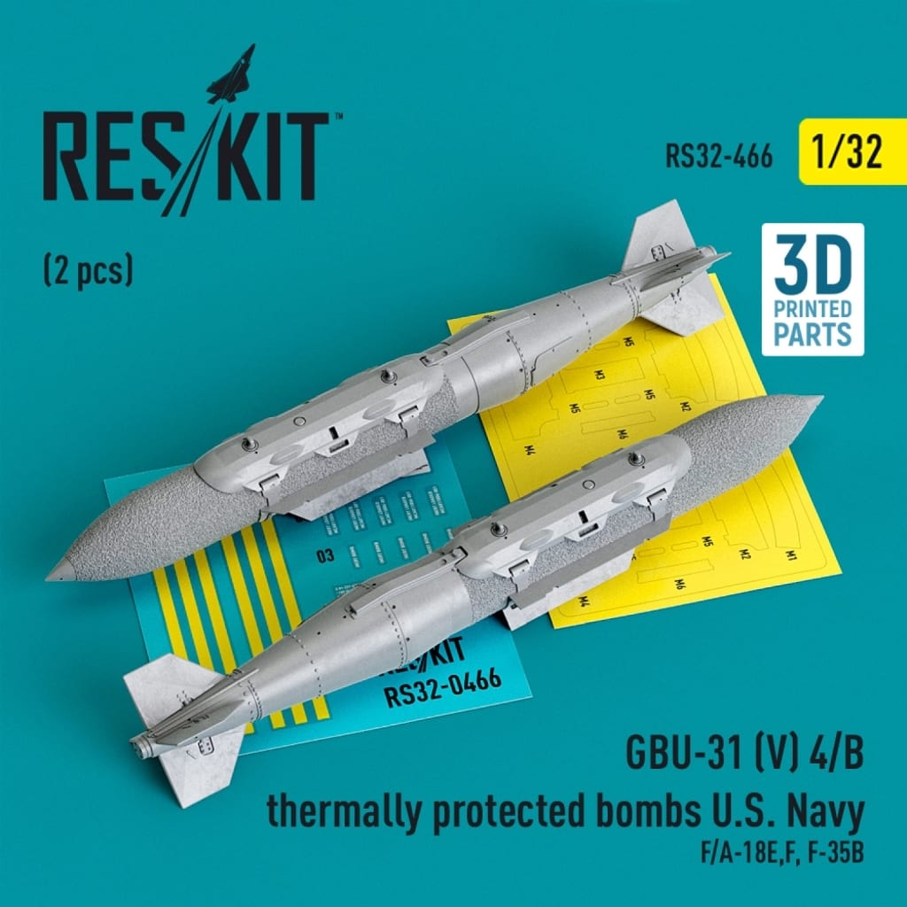 1/32 GBU-31 (V) 4/B 2000 lb JDAM Navy Type (2 Pieces) Detail-Up Parts ...