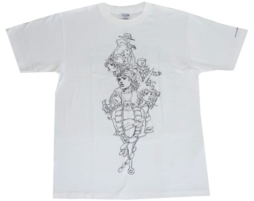 T-Shirt (Character Kuta) JOJO'S BIZARRE ADVENTURE PART 7 : STEEL BALL RUN T- SHIRT WHITE L SIZE 「 Hirohiko Araki ORIGINAL ART EXHIBITION JoJo EXHIBITION  in S City Morio Town 2012 」 |