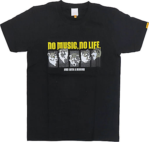 Man with a Mission NO MUSIC. NO LIFE. T-shirt black M size 