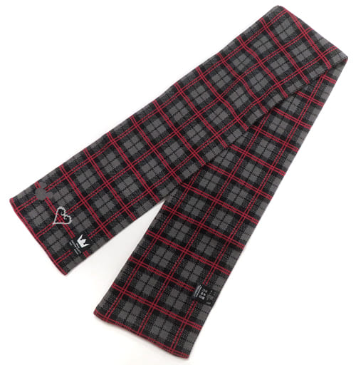 衣類 ロゴ(レッド×グレー×ブラック) マフラー 「キングダムハーツ III  