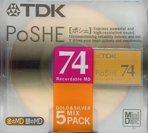 MD Disk TDK Recording Mini Disc POSHE 74 min. 5-Pack Pack [MD 