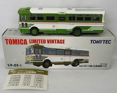 Minicar 1/64 TLV-23d Hino RB10 Type Hiroshima Dentetsu Bus (Green