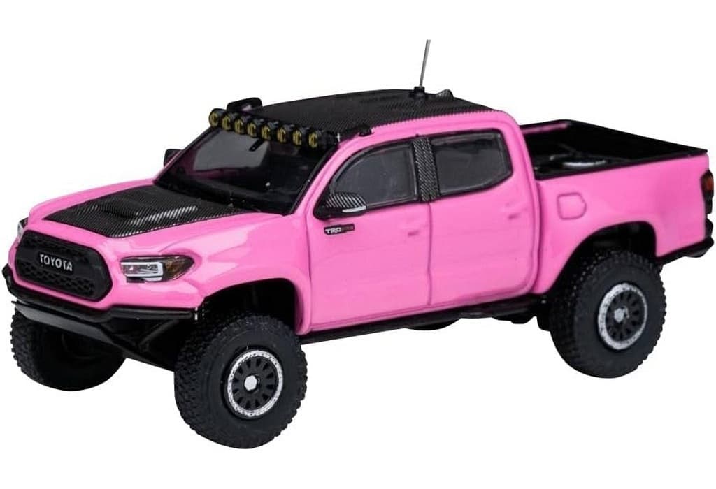 トヨタ・ピンク・タコ 2.0 タコマ　プレ-ランナー・ワイドボディ Toyota 2.0 Tacoma TRD Pre Runner PRO Wide Body Pink (Diecast