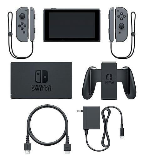 無包裝盒及說明書)北美版任天堂Switch本體/Joy-Con(L)/(R)灰色