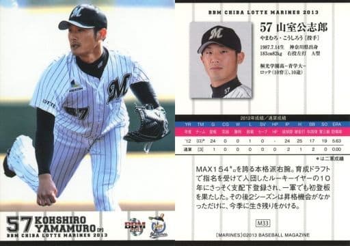 BBM / Regular Card / BBM2013 Chiba Lotte Marines M33 [Regular Card