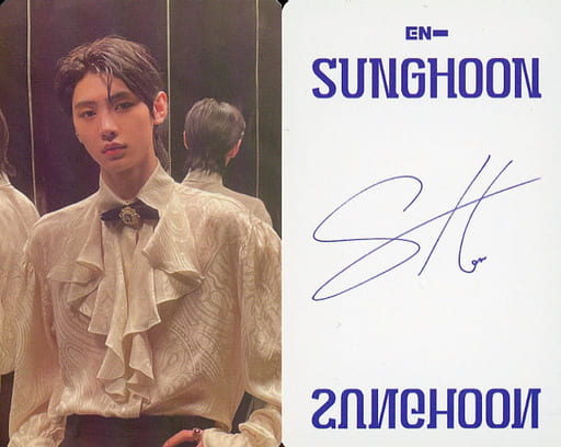 HoloSpecification : ENHYPEN / SUNGHOON / Back Side Print with signature  (Text Purple) / ENHYPEN 1 st Studio Album 『 DIMENSION : CHILEMMA 』 (SCYLLA  