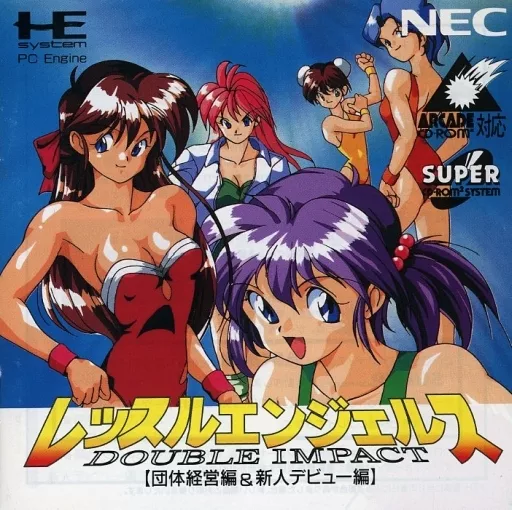 PC Engine Super CD Software Wrestles Double Impact 【 Group