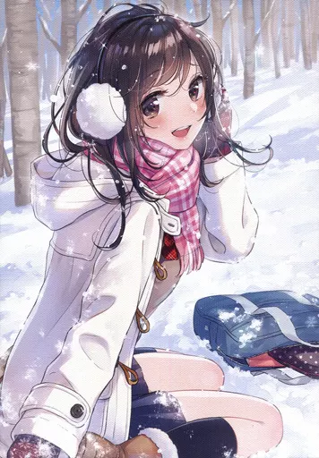 原画イラストボード イラスト画集 森倉円 キャンバスアート 「December