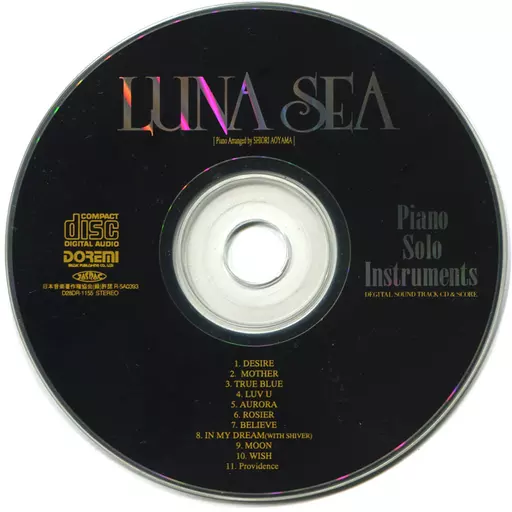 LUNA SEA Piano Solo Instruments CD付属