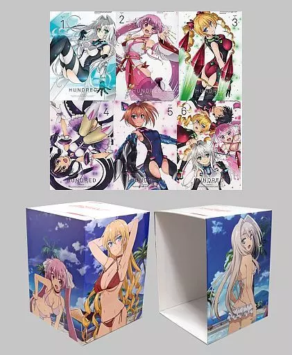 アニメBlu-ray　Disc　不備有)ハンドレッド 初回生産限定版 BOX付き全6巻セット(とらのあな全巻収納BOX付き)(状態：とらのあな全巻収納BOXに難有り) アニメBlu-ray Disc ハンドレッド 初回生産限定版 BOX付き全6巻