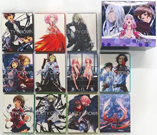 アニメDVD　不備有)ギルティクラウン 完全生産限定版 全11巻セット(状態：クリアスリーブケースに傷み・ブックレットに焼け有り) アニメBlu-ray Disc 不備有)ギルティクラウン 完全生産限定版 全