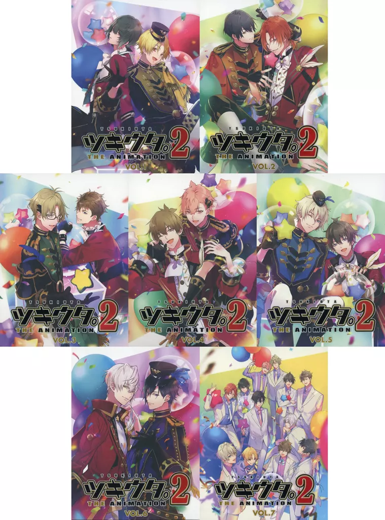 アニメBlu-ray　Disc　不備有)ツキウタ。THE ANIMATION2 全7巻セット(状態：エンドカード柄ポストカード欠品) アニメBlu-ray Disc 不備有)ツキウタ。THE ANIMATION2 全7巻