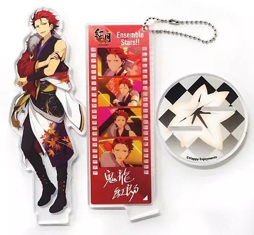 雑貨　鬼龍紅郎 「あんさんぶるスターズ! 4周年 ハートアクリルスタンド A」 中国限定 αⅠ あんスタ 中国 4周年 誓約 アクリルスタンド アクスタ 鬼龍