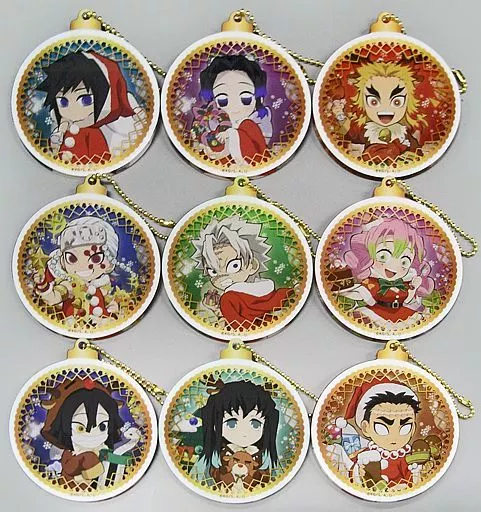 雑貨　全9種セット 「鬼滅の刃×ufotable cafe クリスマスイベント2020 ランダムオーナメント風アクリルチャーム Bグループ」 雑貨 全9種セット 「鬼滅の刃×ufotable cafe クリスマスイベント