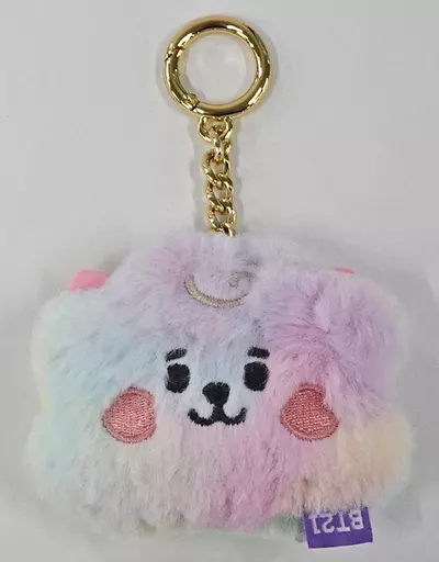 BTS ジン BT21 RJ BAG CHARM バッグチャーム Miscellaneous goods RJ (Jin) Baby Rainbow Flat Face Bag Charm