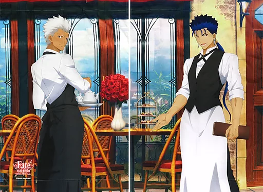 アーチャー　ランサー　カーテン Fate/stay night[Unlimited Blade Works]]のれん(アーチャー＆ランサー)