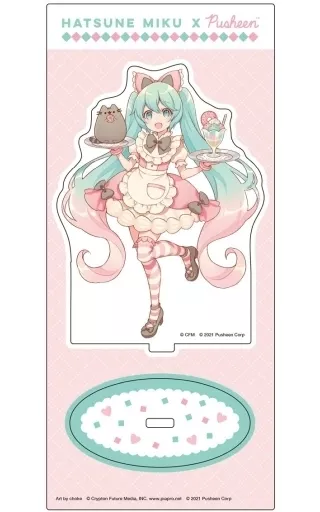 初音ミク Pusheen プシーン コラボ アクスタ Digital Stars Hatsune Miku Pusheen Collaboration Acrylic Stand 