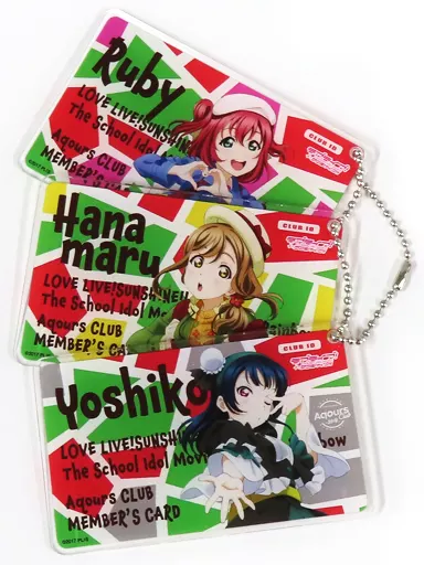 ラブライブ! サンシャイン!! Aqours CLUB 会員 キーホルダー First year Aqours CLUB 2018 official membership card acrylic key
