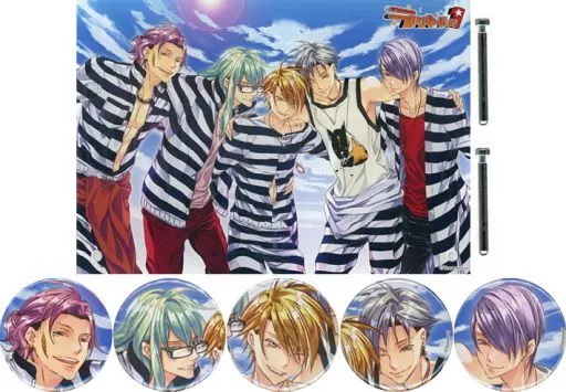 雑貨 [単品] 集合 A5アクリルパネル＋缶バッジ5種セット 「スマホ