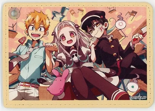 雑貨 花子くん＆八尋寧々＆源光 合皮パスケース 「地縛少年花子くん