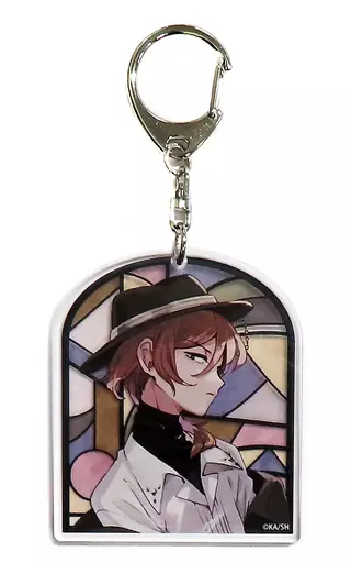 キーホルダー 中原中也 春河35イラスト アクリルキーホルダー 「文豪