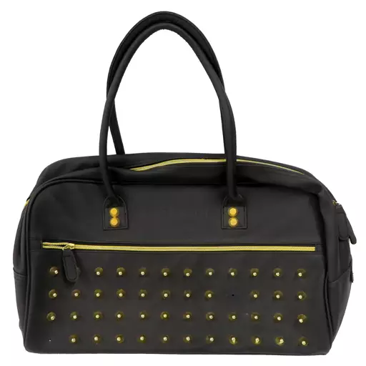 Bag [Damaged Item] the Gazete BLACKMORAL Boston Bag (Gold / Studs