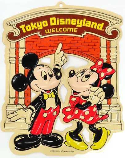 ミッキーマウスのWELCOMEボード Damaged Item] Mickey Mouse & Minnie Mouse Entrance Gate