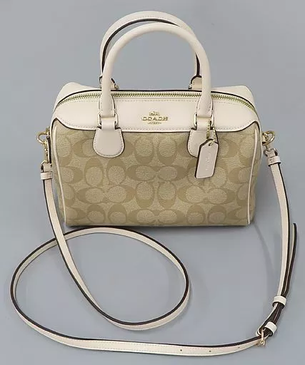 Bag Coach Signature 2-Way Shoulder Bag White x Beige | Goods
