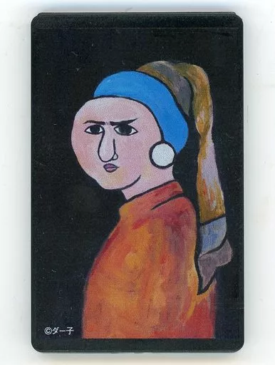 コンフィデンスマンJP カード型ミラー　ダー子の描いたフェルメール 雑貨 カード型ミラー(ダー子が描いたフェルメール) 「コンフィデンス