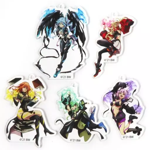 キーホルダー　[ボールチェーン欠品] 全5種セット 「劇場版マクロスΔ 絶対LIVE!!!!!! Yami_Q_ray×ヴィレッジヴァンガード トレーディングアクリルキーホルダー」 Ball Chain Missing] 5-Type Set 