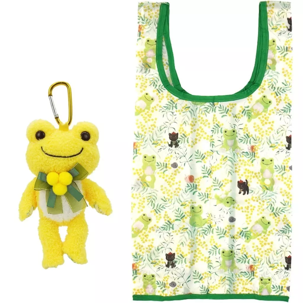 バッグ ミモザ ぬいぐるみエコバッグ 「pickles the frog-かえるの