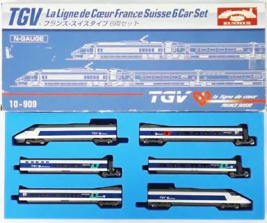 鉄道模型　1/160 TGV フランス-スイスタイプ 6両セット 「ROUNDHOUSE」 [10-909] 鉄道模型 1/160 TGV フランス-スイスタイプ 6両セット