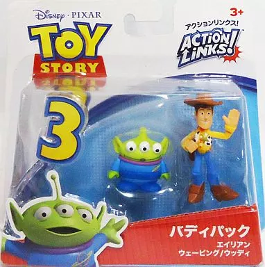 Figure Alien & Waving Woody 「 TOY STORY 3 」 Action Links Buddy