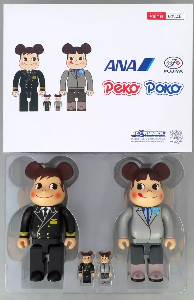 BE@RBRICK-barebrick-for ANA CAPTAIN POKO CHAN&CA第10代牛奶妹