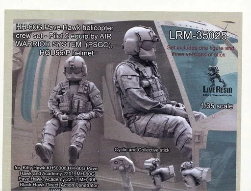 Plastic model 1/35 HH-60G Pave Hawk helicopter crew set-Pilot2 equip by AIR  WARRIOR SYSTEM - Current USAF HH-60G ペイブホーク Crew Pilot 2-resin cast kit  [LRM-35025] | Toy Hobby | Suruga-ya.com