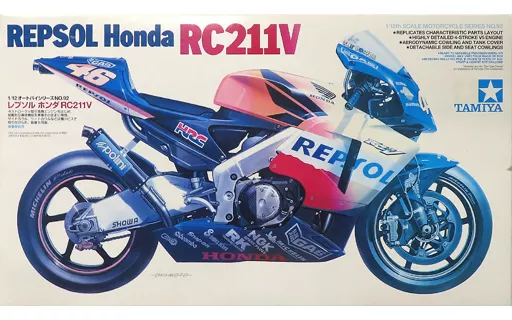 プラモデル　[箱破損] 1/12  レプソル ホンダ RC211V 「オートバイシリーズ No.92」 ディスプレイモデル [14092] Box damaged] 1/12 Repsol Honda RC211V 