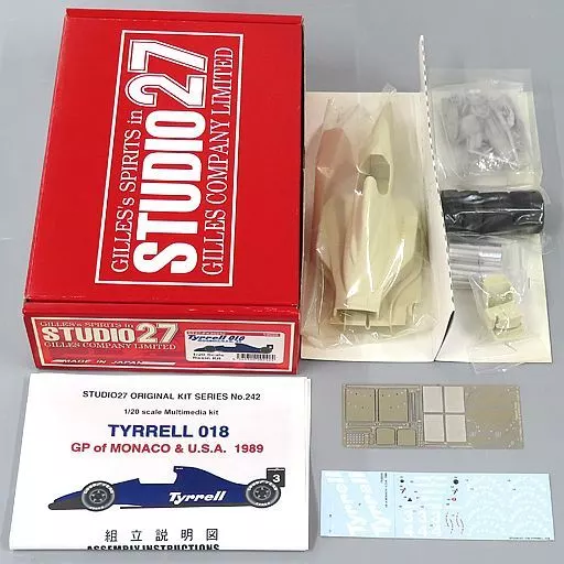 プラモデル　1/20 Tyrrell 018 MONACO/U.S.A ’89 レジンキャストキット [ST27-FK20242] Plastic model 1/20 Tyrrell 018 MONACO/U.S.A. A' 89 Resin