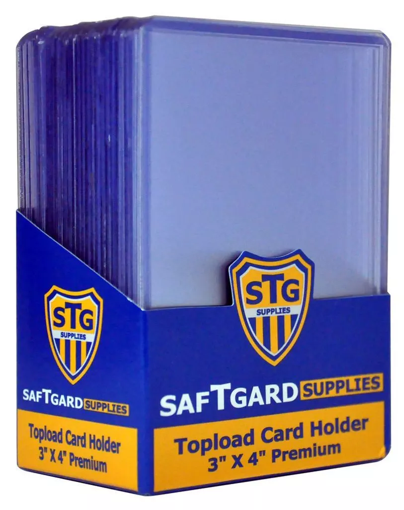 CSP SafTgard Tobacco Toploaders & Sleeves - 10-Pack, Clear Rigid PVC, 1-15/32" X 2-11/16"
