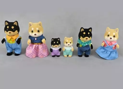 Toy Shiba Dog Family 