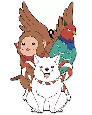 e＋＋鬼灯の冷徹＋＋　シロ　&　柿助　&　ルリオ　&　芥子　折りたたみ傘 e＋＋鬼灯の冷徹＋＋シロ&柿助&ルリオ&芥子折りたたみ傘