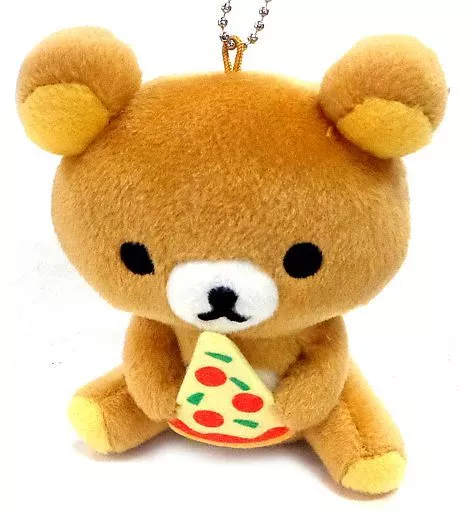 Rilakkuma sitting pizza with ball chain Rilakkuma Plush toy Goods Accessories Suruga ya