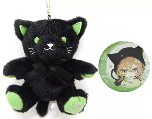AGF 2017◇白石 景之 黒ネコマスコット＆缶バッジセット☆Collar