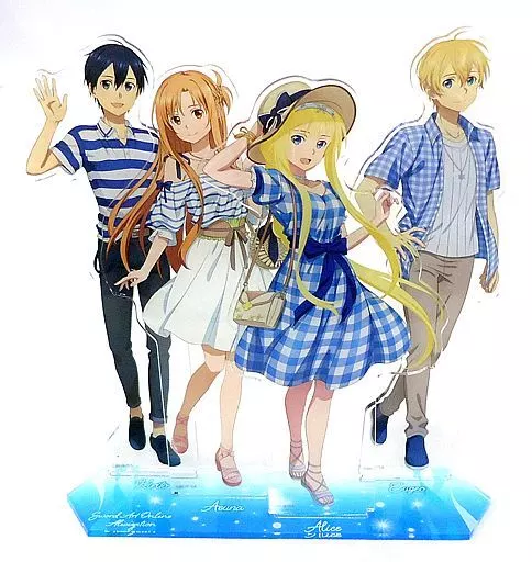 Acrylic Stand / Acrylic Panel Kirito & Asna & Eugeo & Alice-drawn
