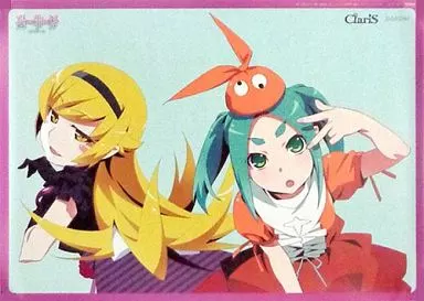 B2海報憑物語斧乃木餘接&忍野忍<CD border>CLARiS應援店購入特典